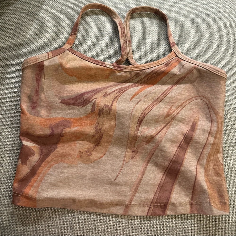 Beyond Yoga Spacedye Printed Slim Racerback Cropped Tank. Size Small.